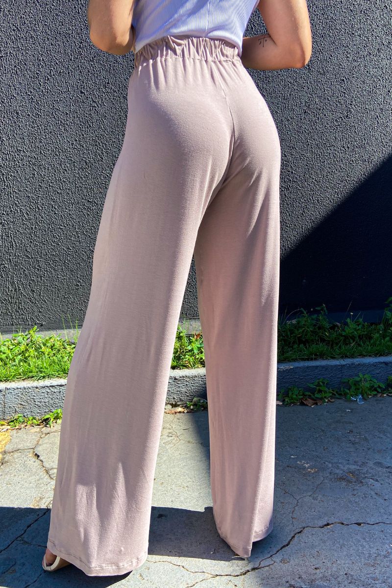 Calça Pantalona Maxi Avelã