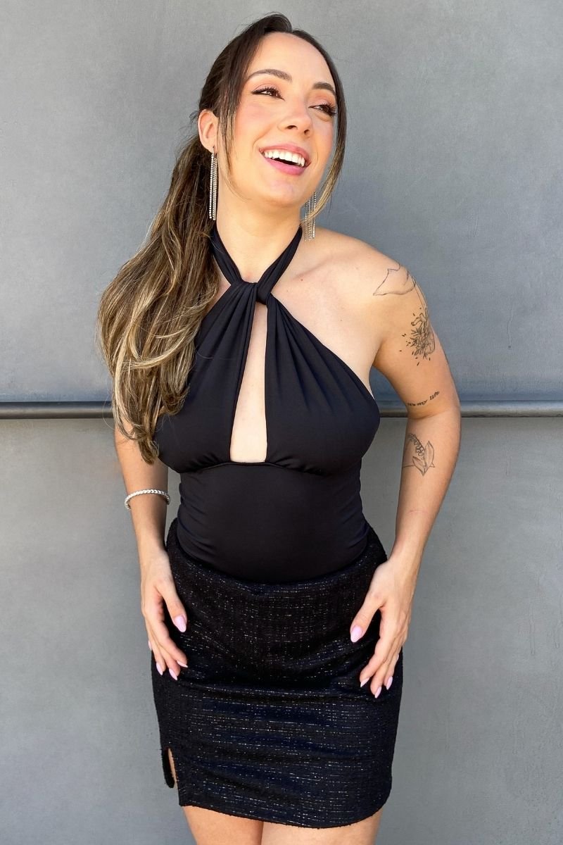 Blusa Frente Única Preta