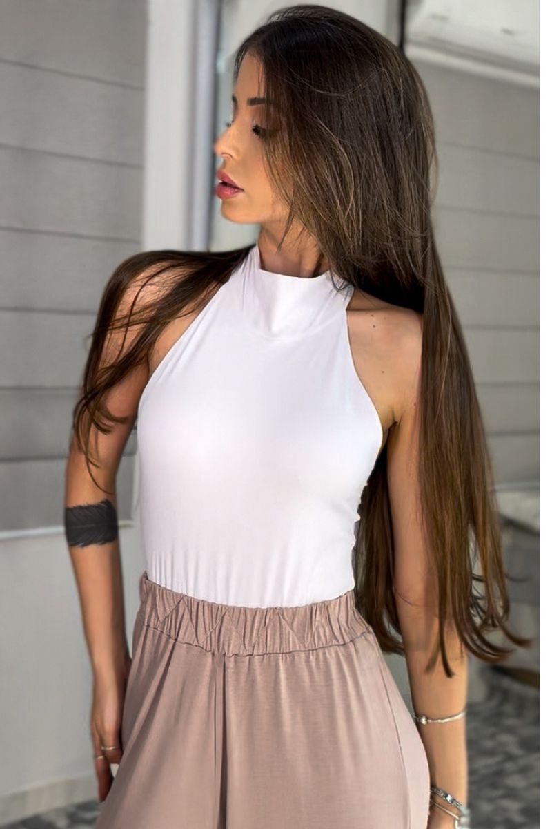 Body Gola Alta Branco
