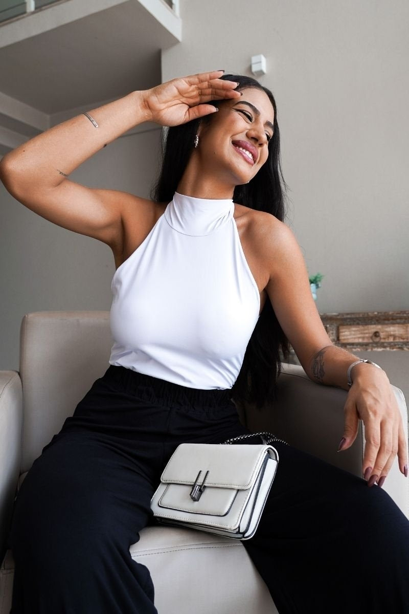 Body Gola Alta Branco