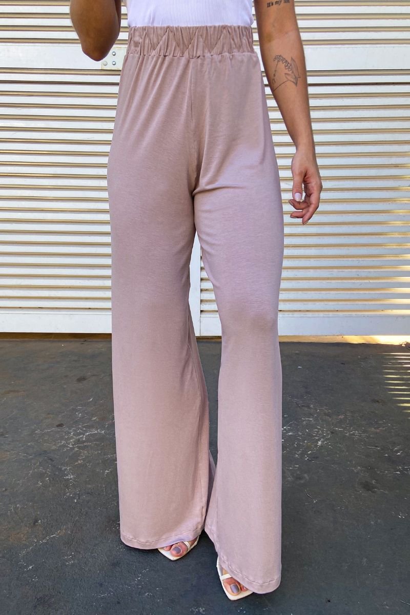 Calça Pantalona Maxi Avelã