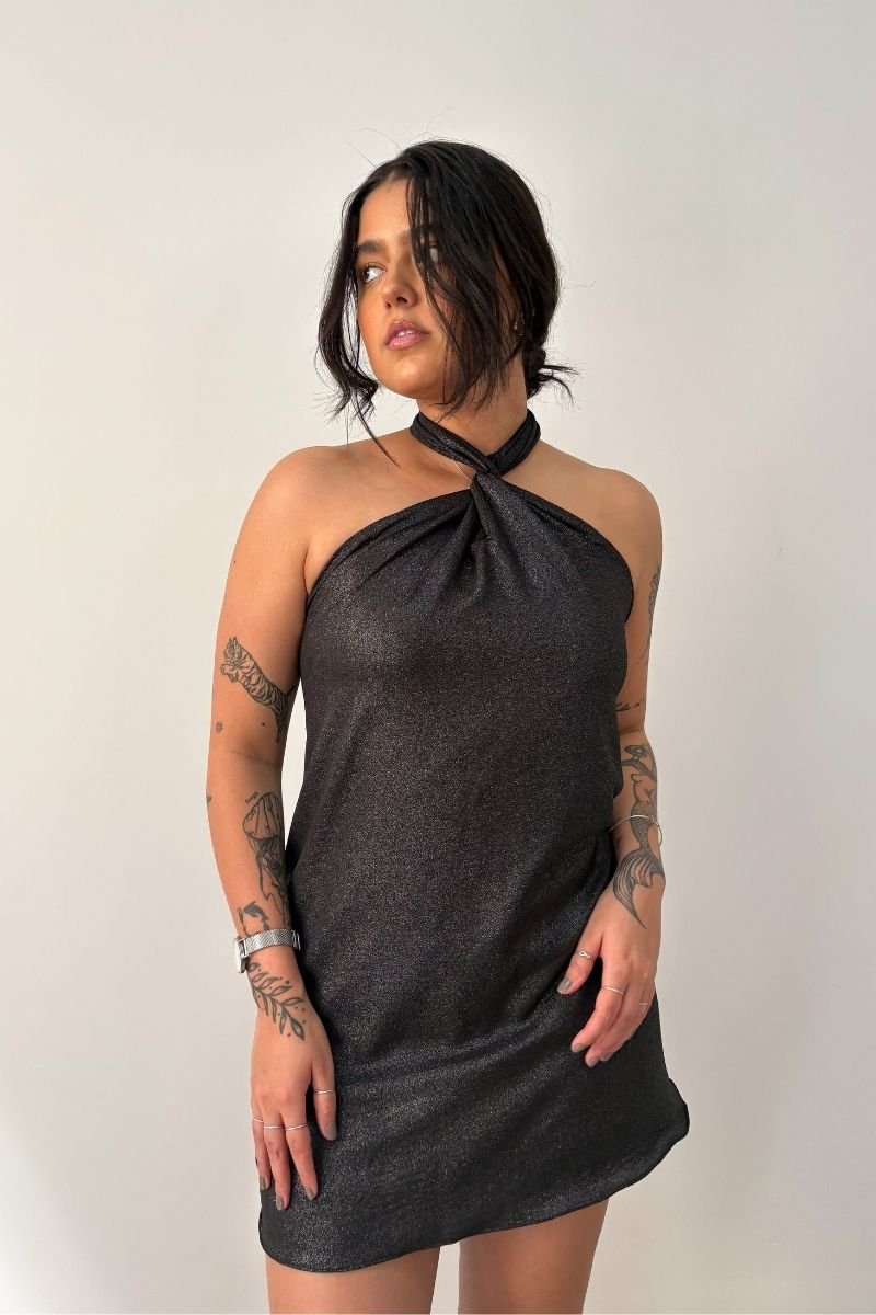 Vestido Athena Shine 4 em 1 Preto Curto