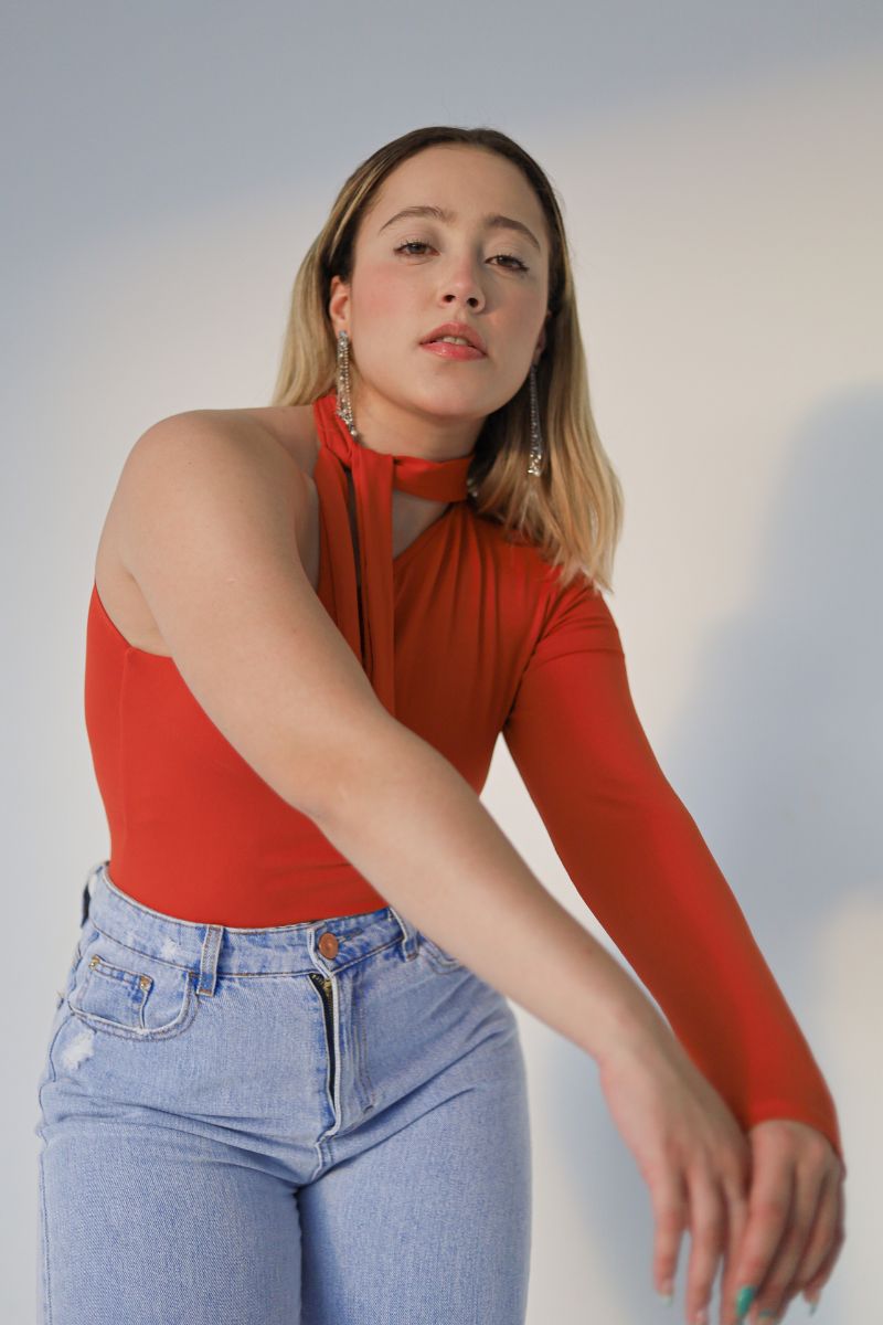 Body Nula Manga Faixa Tange