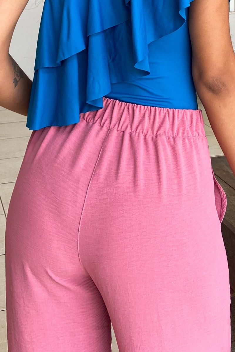 Calça Alfaiataria Duna Rosa Seco