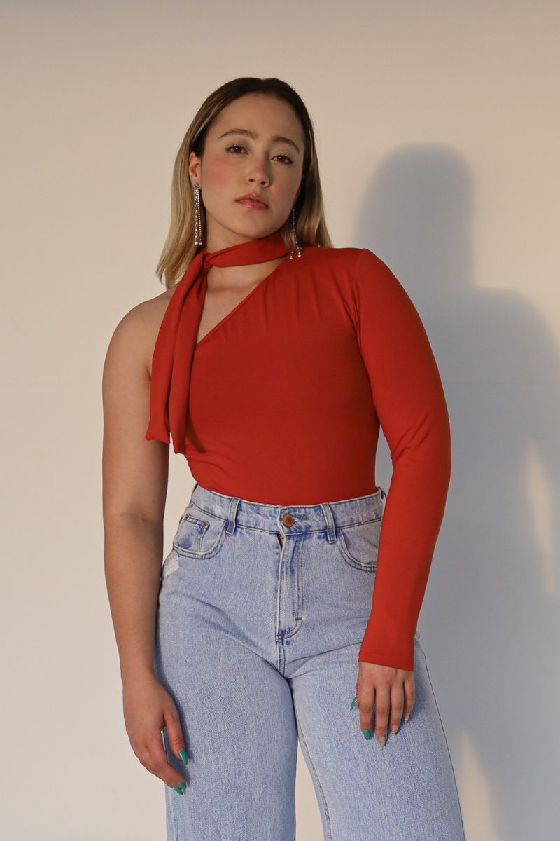 Body Nula Manga Faixa Tange