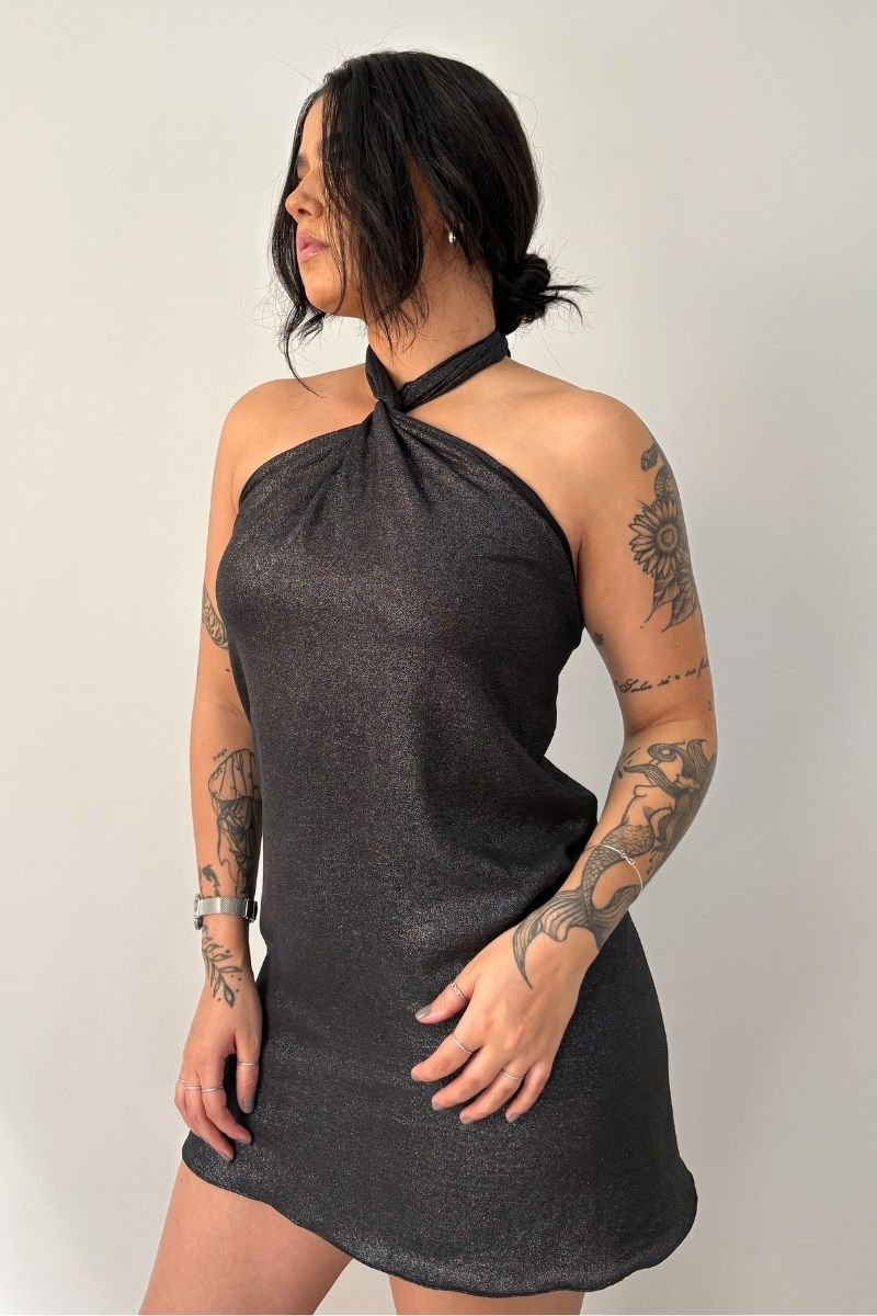 Vestido Athena Shine 4 em 1 Preto Curto