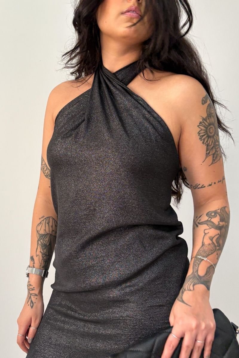 Vestido Athena Shine 4 em 1 Preto Curto