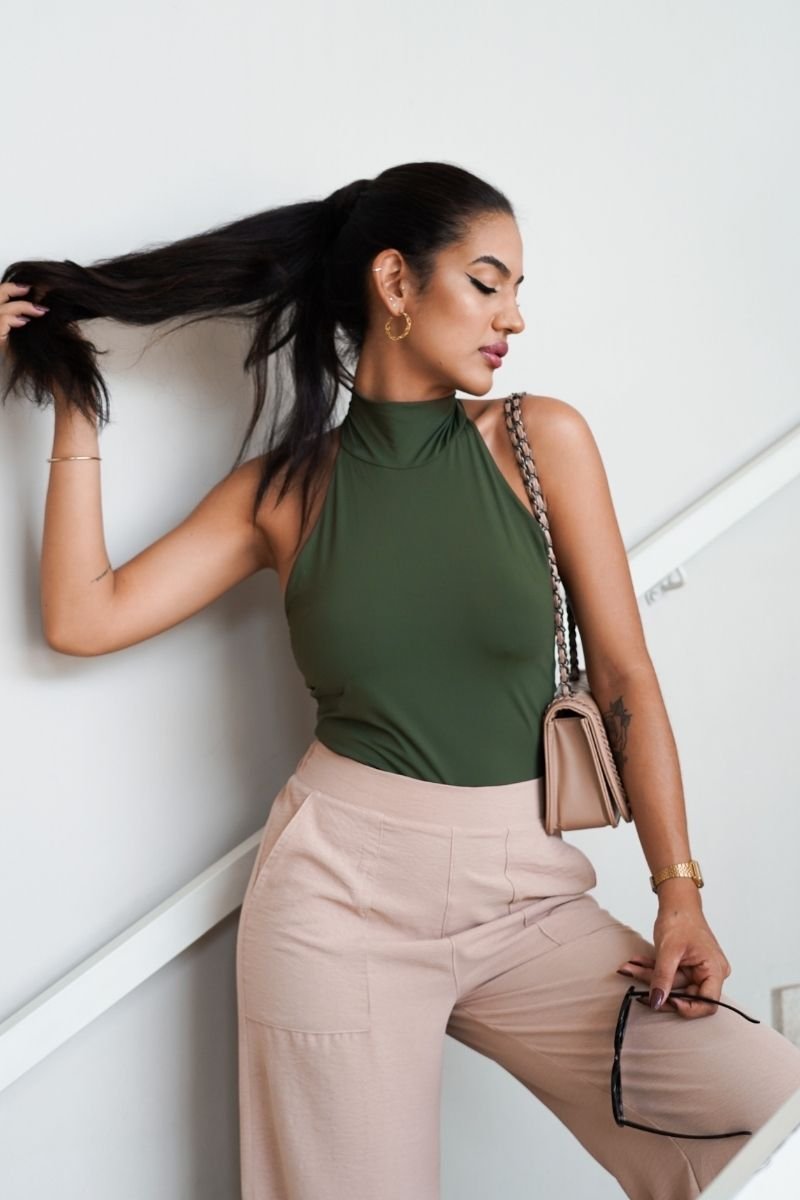 Body Gola Alta Verde