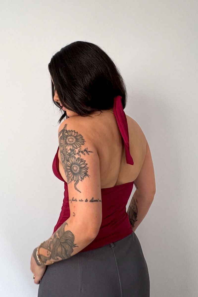 Blusa Frente Única Vinho