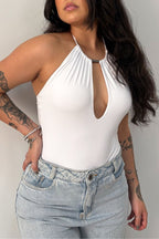 Body Decote Vertical Branco