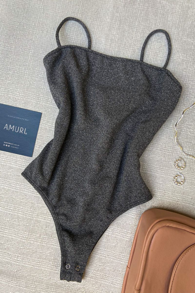Body Minimal Cinza Mescla