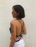 Cropped Drapeado Preto