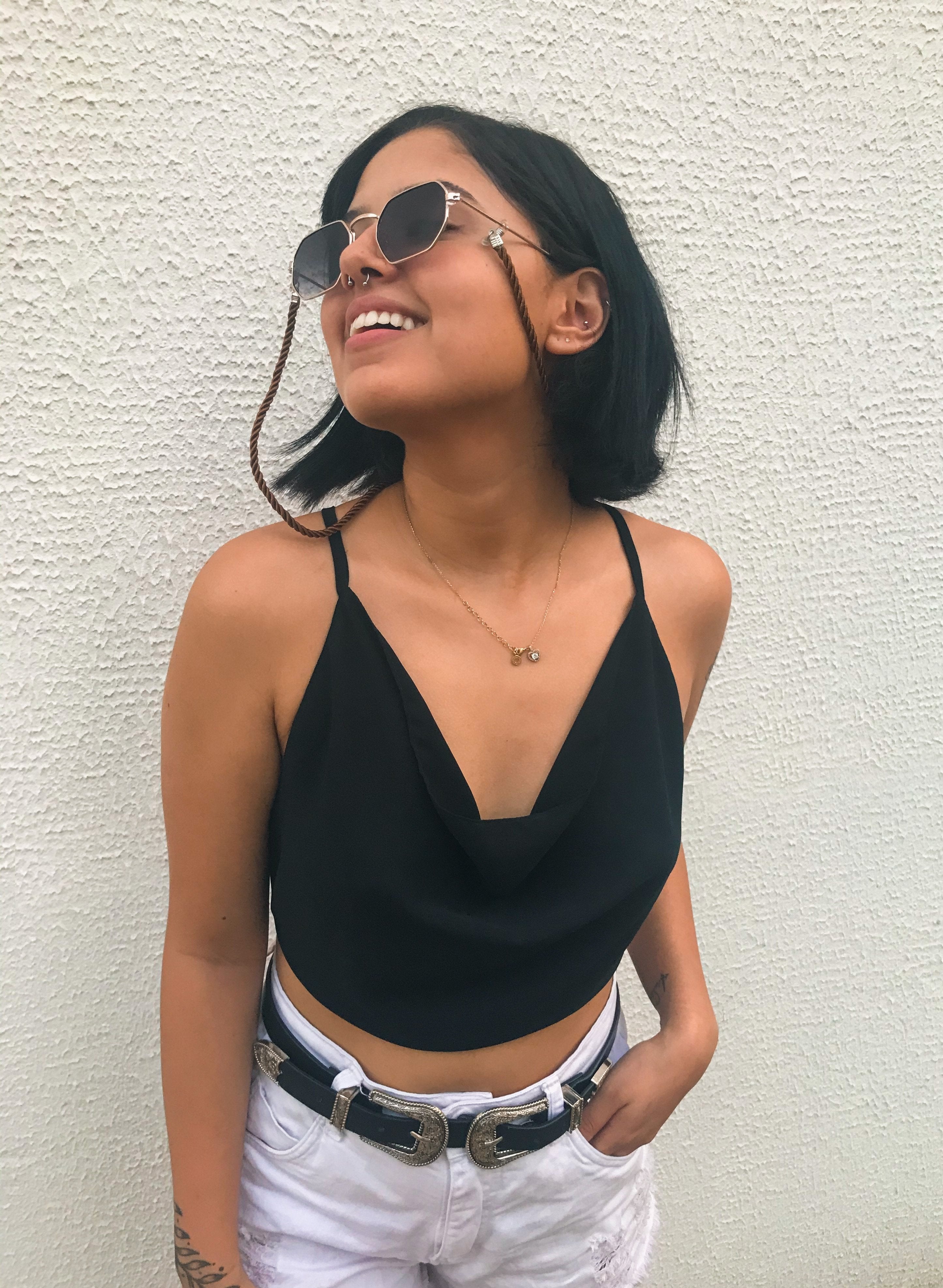 Cropped Drapeado Preto