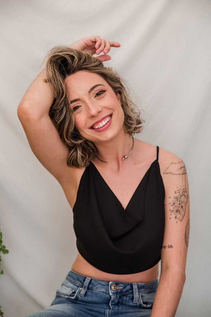Cropped Drapeado Preto