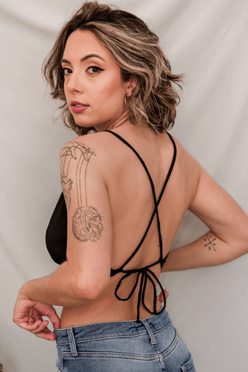 Cropped Drapeado Preto