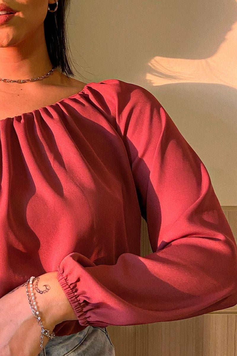 Blusa Nula Manga Amora