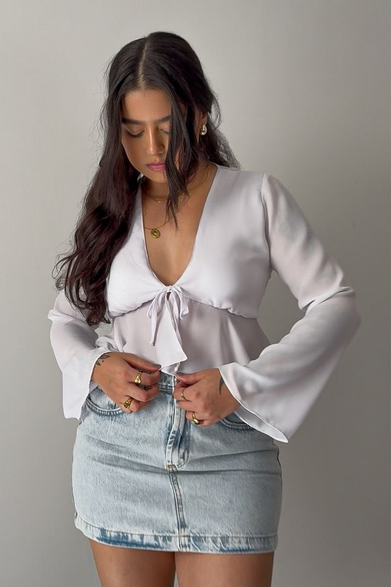 Blusa Leve Decote V Branca