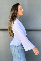 Blusa Leve Decote V Branca