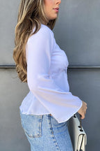 Blusa Leve Decote V Branca