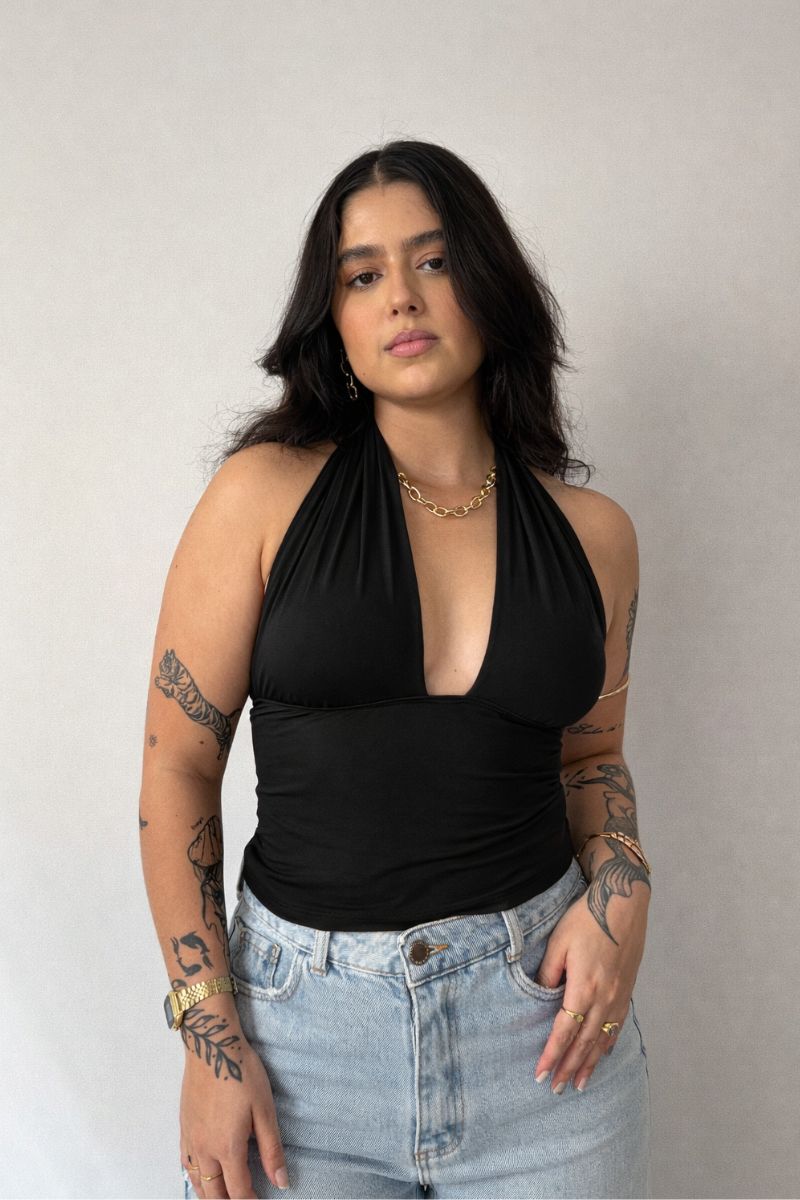 Blusa Frente Única Preta