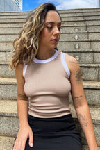 Blusa Duo Nude e Branca