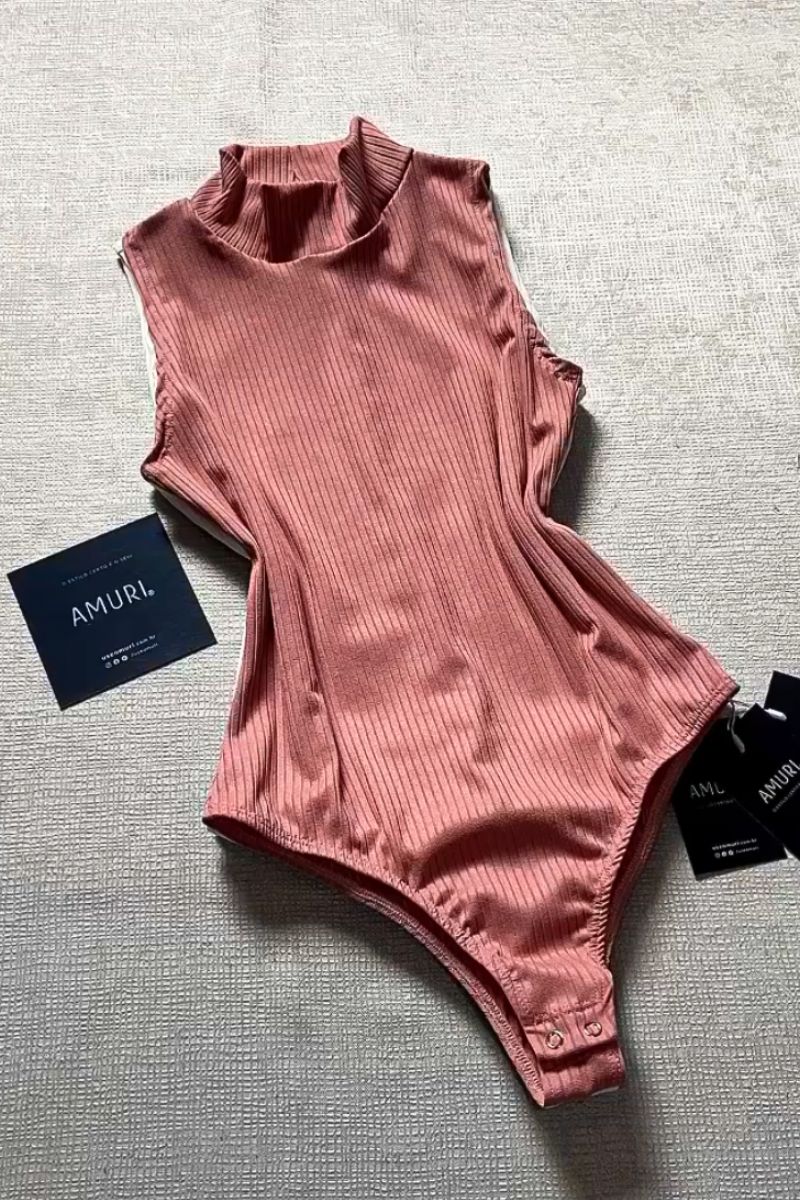 Body Regata Gola Rosa Peônia