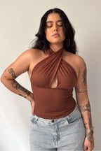 Blusa Frente Única Chocolate