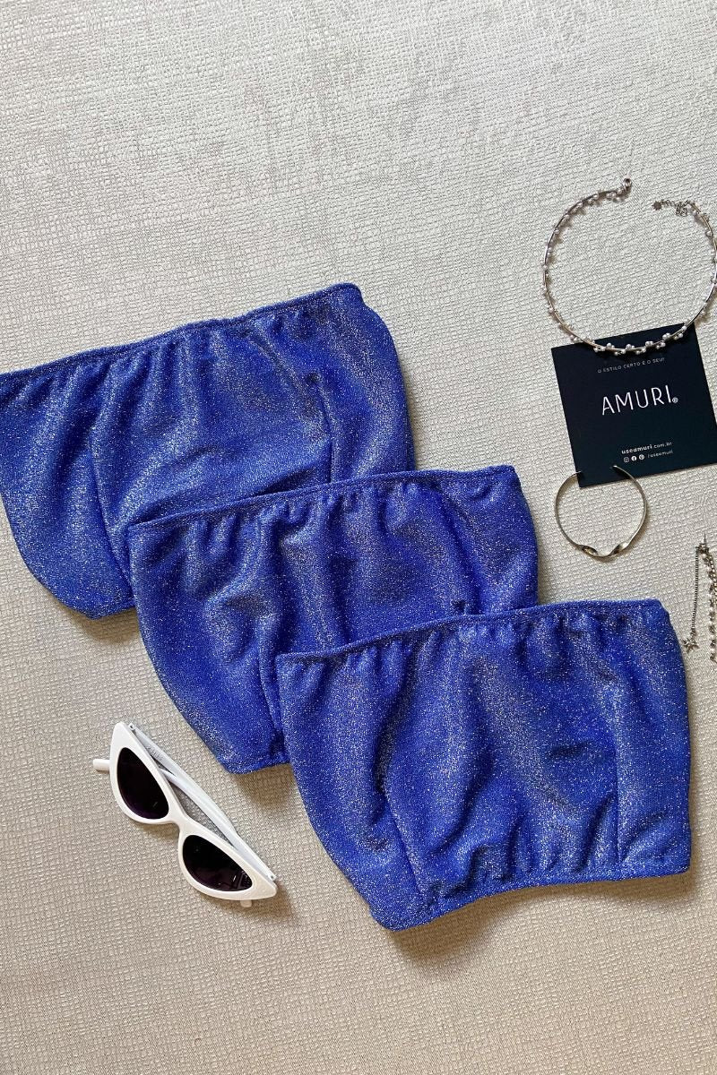 Top Reto Lurex Azul