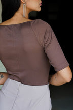 Body Decote Reto Chocolate