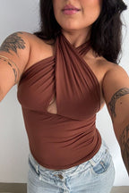 Blusa Frente Única Chocolate