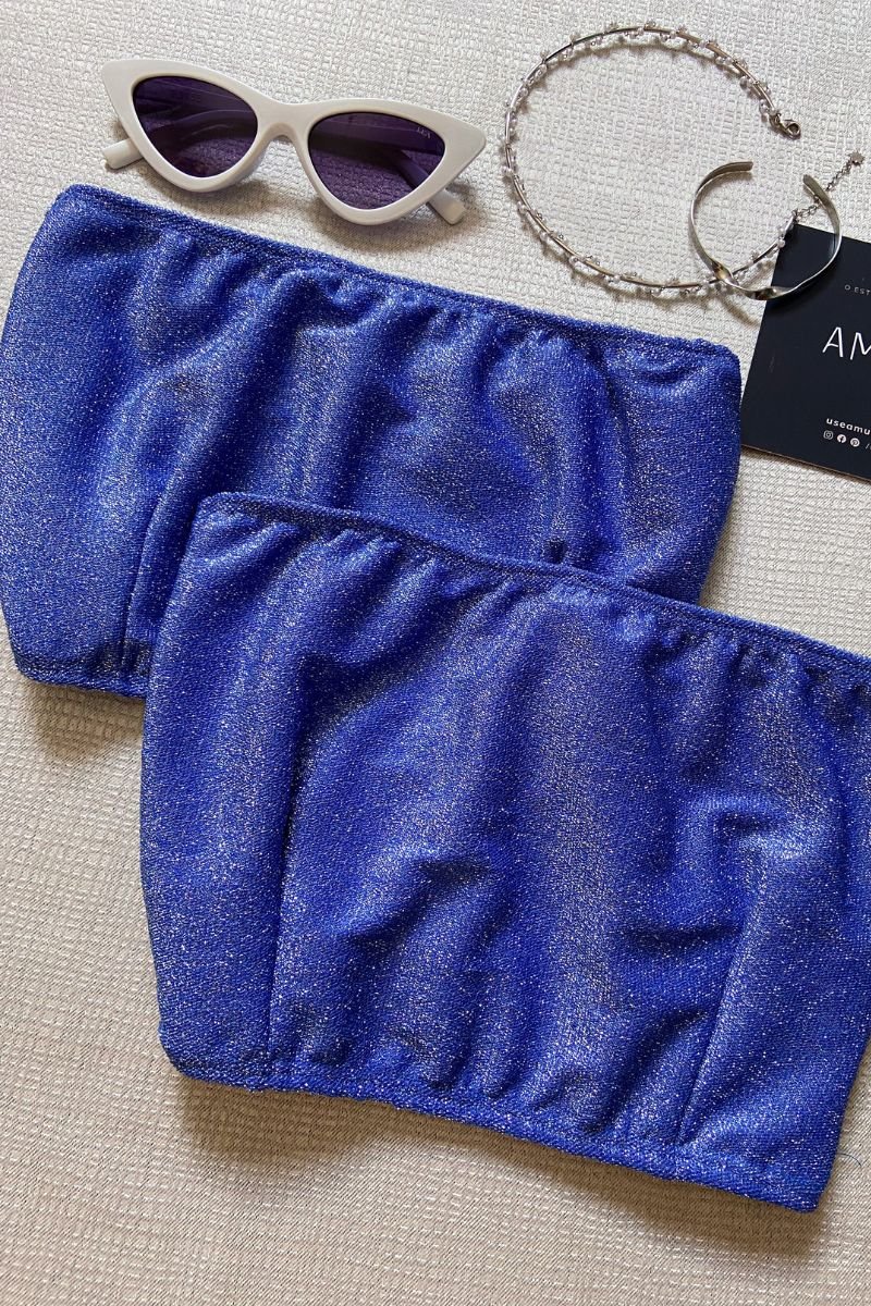 Top Reto Lurex Azul